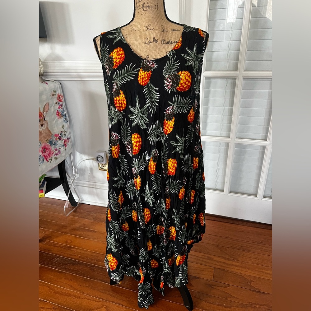 Jessica Taylor Tropical Pineapple Dress Size 2X